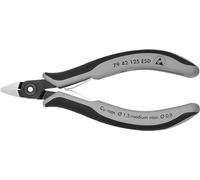 Knipex Precision Electronics Side Cutter 79 42 125 ESD, 125 mm, multi-component grips, Black/Grey