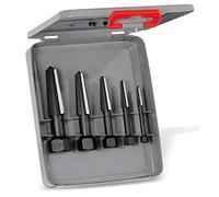 KNIPEX Rennsteig 9R 471 901 3 Screw Extractor Double Edge Set in Metal Case, Size 1-5, Black