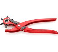 KNIPEX Revolving Punch Pliers Self-Service Card Red 220 mm, 90 70 220 SB | Powder-Coated 220 mm