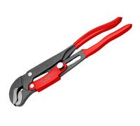 Knipex Pipe Wrench S-Type with fast adjustment grey powder-coated, plastic coated 330 mm 83 61 010