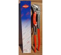 KNIPEX Pipe Wrench S-Type with Fast Adjustment Grey Powder-Coated with Plastic Coating 560 mm, 83 61 020