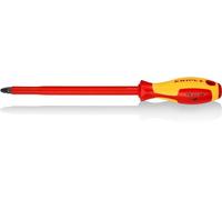 KNIPEX Screwdriver for Cross Recessed Screws Pozidriv Insulating Multi-Component Handle, VDE-Tested 320 mm, 98 25 04