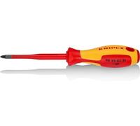 KNIPEX Screwdriver (Slim) for cross-recessed screws Pozidriv 1000V-insulated (212 mm) 98 25 02 SL