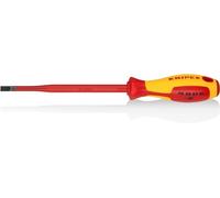 Knipex Screwdriver (Slim) for slotted screws burnished, insulating multi-component handle, VDE-tested 262 mm 98 20 65 SL
