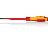 KNIPEX Screwdriver (Slim), VDE-Tested 232 mm, 98 20 55 SL | For Slotted Screws Insulating Multi-Component Handle