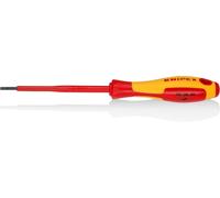 KNIPEX Screwdrivers, VDE-Tested 202 mm, 98 20 30 | For Slotted Screws Insulatin