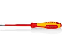 Knipex Screwdriver 98 20 35 for Slotted Screws – Insulated Multi-Component Handle VDE-tested 202 mm