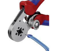 KNIPEX Self-Adjusting Crimping Pliers for wire ferrules with lateral access chrome-plated with multi-component handles 180 mm, 97 55 04