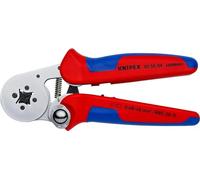 KNIPEX Self-Adjusting Crimping Pliers for Wire Ferrules with Lateral Access Chrome-Plated with Multi-Component Handles 180 mm, 97 55 04