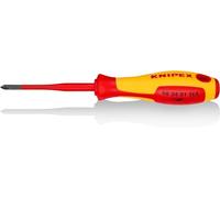 Knipex (Slim) PlusMinus screwdriver Phillips® burnished, insulating multi-component handle, VDE-tested 187 mm 98 24 01 SLS