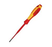 Knipex Slim Slotted Head Screwdriver Red/yellow (One Size)