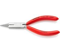 Knipex Round Nose Pliers 19 03 130 - Jewellers pliers with cutter chrome plated plastic coated 130mm