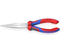 Knipex Snipe Nose Side Cutting Pliers (Stork Beak Pliers) chrome-plated, with multi-component grips 200 mm (self-service card/blister) 26 15 200 SB