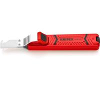 KNIPEX Stripping Tool with Scalpel Blade in Blister Shock-Resistant Plastic Body 165 mm, 16 20 165 SB