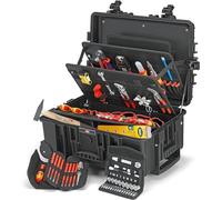 KNIPEX Tool Case Robust45 Move Electro, 63 Parts, on Wheels, 00 21 37 | Telescopic Handle; 147 Inserting Options; 45 L Volume; Tool Trolley; Toolbox