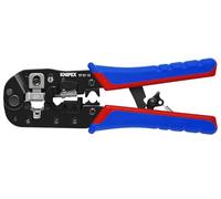 KNIPEX Tools 97 51 13 Crimping Pliers for RJ45 Western Plugs, Red/Blue, 7-1/2"