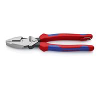 KNIPEX Tools - High Leverage Lineman's, New England Multi-Component With Tape Puller & Crimper, Multi-Component, Tethered Attachment (0912240TBKA)