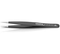 KNIPEX Tools - Precision Tweezers, ESD (922869ESD) | ESD Precision Tweezers - Anti-Static, German Stainless Steel