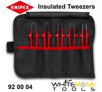 Knipex Tweezers Set Insulated Universal 1000V 5 Pieces Tool Roll Electrician