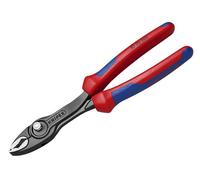 KNIPEX 82 02 200 SB TwinGrip front and side gripping pliers with comfort handles grey atramentized 200 mm