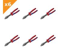 Knipex TwinGrip Slip Joint Pliers Multi-Component Grip 200mm - 6 Pack