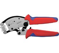 KNIPEX Twistor16 Self-Adjusting Crimping Pliers for Wire Ferrules with Rotatable Die Head, 0.14-16 mm²,