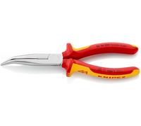 KNIPEX VDE 200mm 8" Insulated Bent Long Snipe Nose Cutting Pliers, 26 26 200