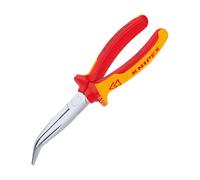 KNIPEX 2626200 VDE Flat Round Pliers, Curved 200 Mm