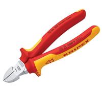 Knipex Diagonal Cutter chrome-plated, insulated with multi-component grips, VDE-tested 160 mm (self-service card/blister) 70 06 160 SB