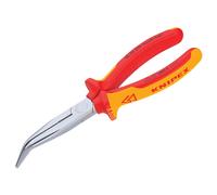 Knipex VDE Long Bent Snipe Nose Side Cutting Pliers 200mm