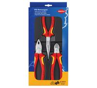 Knipex VDE Plier Set 3 Piece Side Cutters Long Nose & Combination Pliers 44948