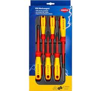 KNIPEX VDE Screwdriver Set Slotted / Phillips / Pozidriv 6 Parts, 00 20 12 V04