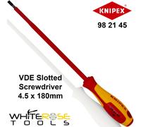 Knipex VDE Screwdriver Slotted Insulated 1000V Electricians 4.5 x 180mm