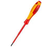 Knipex Screwdrivers for slotted screws burnished, insulating multi-component handle, VDE-tested 202 mm 98 20 40