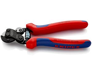 KNIPEX Wire Rope Cutter for Tyre Cord with Multi-Component Handles 160 mm, 95 62 160 TC
