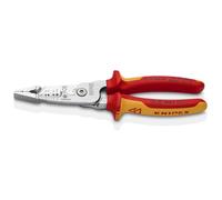 KNIPEX Wirestripper Metric Version Chrome-Plated Insulated with Multi-Component Grips, VDE-Tested 200 mm, 13 76 200 ME