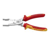 KNIPEX 13 76 200 ME WireStripper Metric Version Insulated with Multi-Component Grips, VDE-Tested Chrome-Plated 200