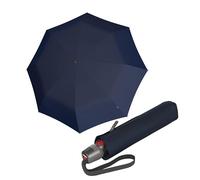 Knirps T.200 Duomatic Compact Lightweight Automatic Travel Umbrella in Navy, Large 38in Canopy, Transparent UPF 50+ Absorbs 95% UVA & 98% UVB Solar Rays, OEKO-TEX Certified, Windproof 93mph