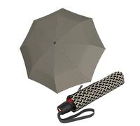 Knirps T.200 Duomatic Compact Rain Umbrella in Elemental Black - Wind Tunnel Tested to 93 mph, Aluminum Steel Fiberglass Frame, 38in Canopy, OEKO-TEX, High-Performance Automatic Travel Umbrellas