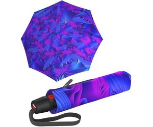 Knirps T.200 Duomatic Solids Pocket Umbrella - Automatic Open/Close - Foldable - Storm Resistant - Windproof, Waves Ice, M