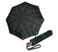Knirps T.200 Medium Duomatic Lightweight Wind Resistant 8-Rib 37.5-Inch Auto Open/Close Travel Umbrella with 95% UV Protection, Check Hunter, One Size, T.200 Medium Duomatic