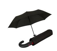 Knirps T.260 Medium Automatic Open Close Rain Umbrella with Curved Handle and Carrying Case - Compact Windproof Travel Umbrellas for Adults, Watson Tobacco