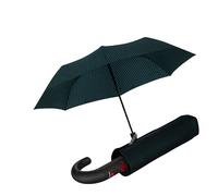 Knirps T.260 Medium Automatic Open Close Rain Umbrella with Curved Handle and Carrying Case - Compact Windproof Travel Umbrellas for Adults, 97cm Diamteter, Watson Aqua, 38-inch canopy, 13-inch length
