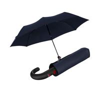 Knirps T.260 Medium Duomatic Automatic Open and Close Umbrella with Curved Handle Compact Windproof Umbrella for Rain, Travel Umbrella for Adults, 97 cm Diameter, navy, Means