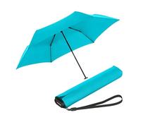 Knirps Ultra US.050 Slim Manual Pocket Umbrella - Ultra Light and Flat - Storm Resistant - Windproof - 21 cm, aqua, S, Compact