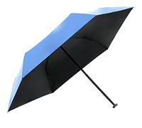 Knirps Ultra US.050 Slim Manual Pocket Umbrella, Ultra Lightweight Flat Windproof Windproof Umbrella 8.27 Inch, Blue With Black Coating, 90 cm, Classic