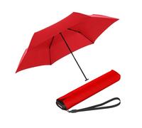 Knirps Ultra US.050 Slim Manual Pocket Umbrella - Ultra Light and Flat - Storm Resistant - Windproof - 21 cm, red, S, Compact