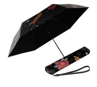 Knirps US.050 Ultra Light Pocket Size Manual Rain Umbrella in Guardian Black Heatshield - 4oz Portable Travel Umbrellas with 35" Quick Dry Canopy, Windproof up to 62mph, Matching Quick Dry Protective