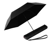 Knirps US.050 Ultra Light Pocket Size Manual Rain Umbrella in Mosaic Black Heatshield - 4oz Portable Travel Umbrellas with 35" Quick Dry Canopy, Windproof up to 62mph, Matching Quick Dry Protective