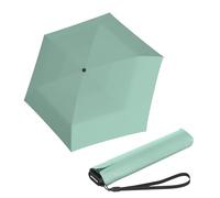 Knirps US.050 Ultra Light Slim Manual Open Close Rain Umbrella - Compact Umbrella For Backpack - Windproof Travel Rain Umbrella for Adults - 90cm Diameter Retractable Umbrella with Carrying Case, Mint